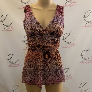 Sugar Tart. Junior Size M. Chiffon. Fitted. Stretch Sleeveless Top. B105